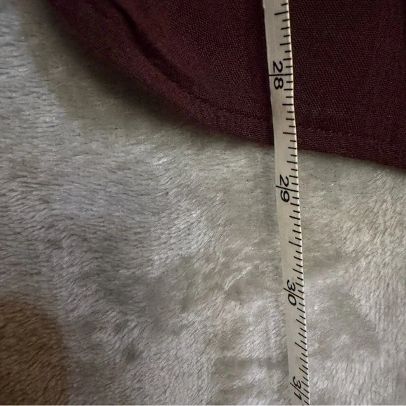 Mossimo Ladies Medium Boho Lace pullover Burgundy Blouse - Picture 5 of 14